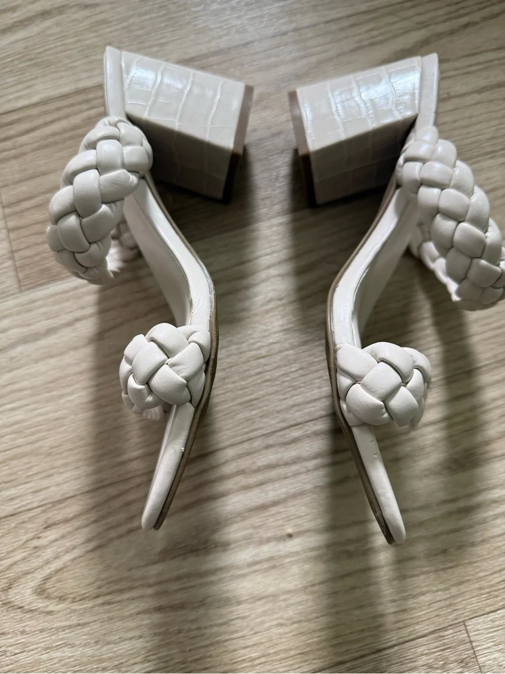 DV by Dolce Vita Braided Double-Strap Slide Sandals in Cream - Picture 3 of 5